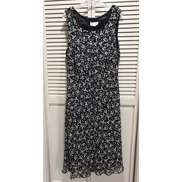 Studio I Chiffon Sleeveless Maxi Dress Size 20W Lined Floral Ruffle Boho - Picture 1 of 8